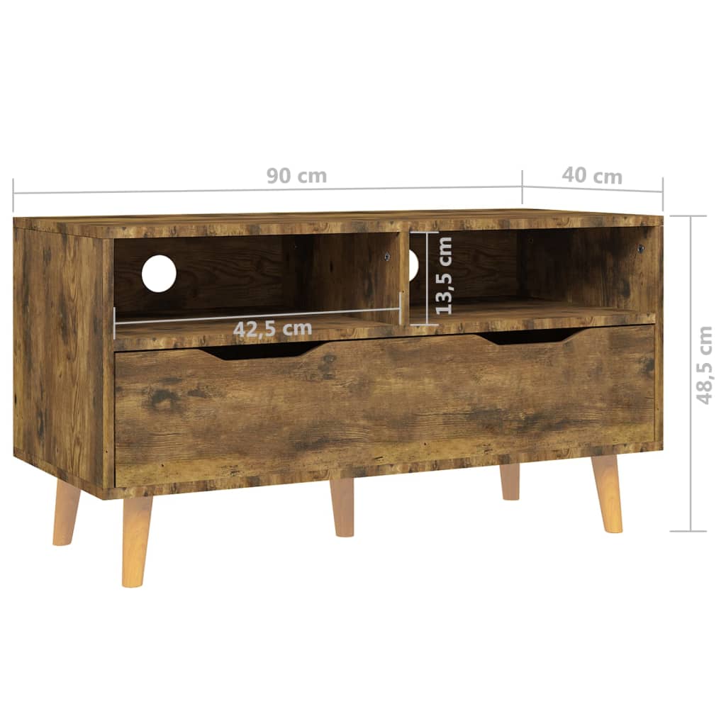 TV-Schrank Räuchereiche 90x40x48,5 cm Spanplatte