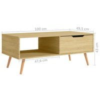 Thumbnail for Couchtisch Sonoma-Eiche 100x49,5x43 cm Spanplatte