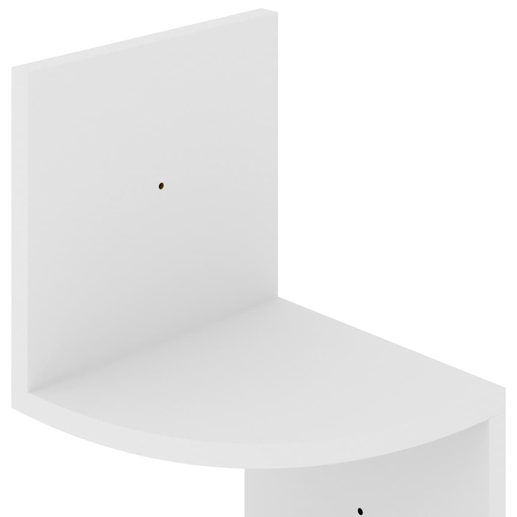 Wand-Eckregal Weiß 19x19x123 cm Holzwerkstoff