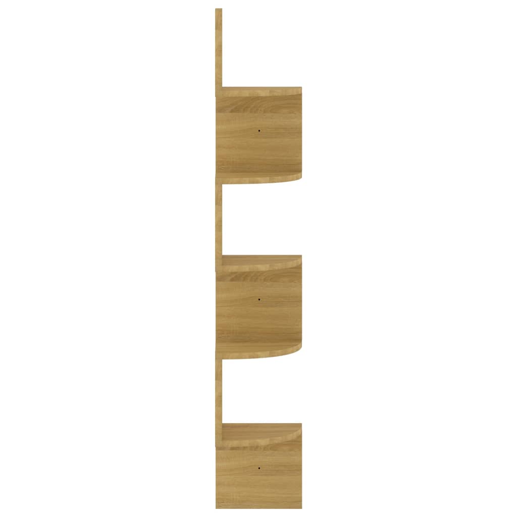 Wand-Eckregal Sonoma-Eiche 19x19x123 cm Holzwerkstoff