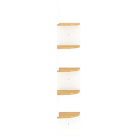 Thumbnail for Wand-Eckregal Weiß und Sonoma-Eiche 19x19x123 cm Holzwerkstoff