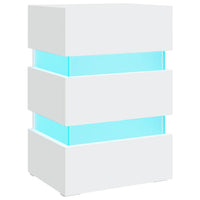 Thumbnail for LED-Nachttisch Weiß 45x35x67 cm Holzwerkstoff