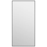 Thumbnail for Türspiegel Schwarz 40x80 cm Glas und Aluminium