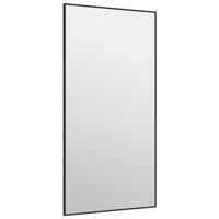 Thumbnail for Türspiegel Schwarz 40x80 cm Glas und Aluminium