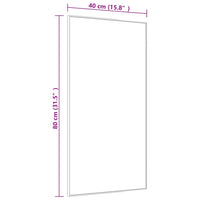 Thumbnail for Türspiegel Schwarz 40x80 cm Glas und Aluminium