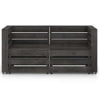 Thumbnail for 2-Sitzer-Gartensofa Grau Imprägniertes Kiefernholz