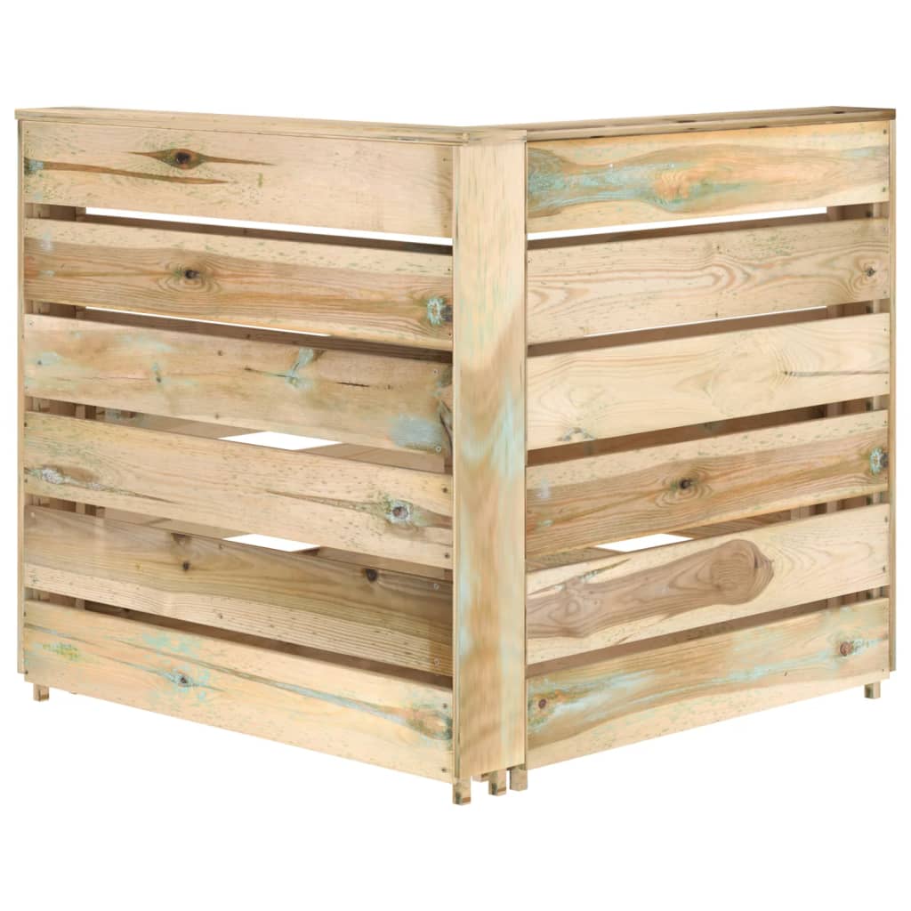 2-Sitzer-Gartensofa Grün Imprägniertes Kiefernholz