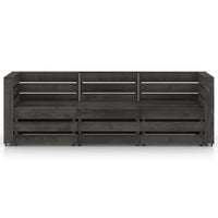 Thumbnail for 3-Sitzer-Gartensofa Grau Imprägniertes Kiefernholz