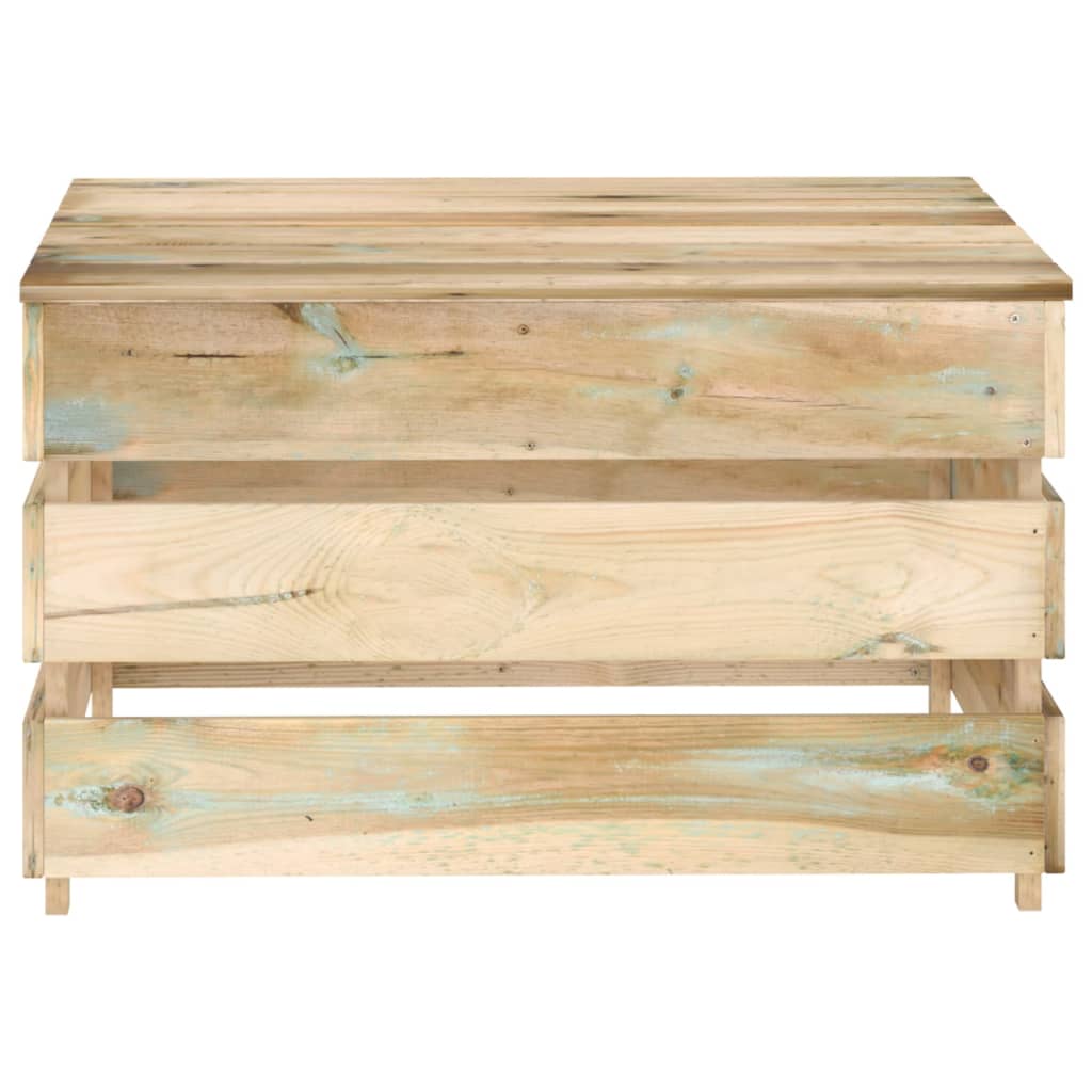 3-tlg. Garten-Lounge-Set Grün Imprägniertes Kiefernholz