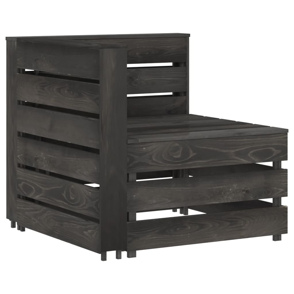 5-tlg. Garten-Lounge-Set Grau Imprägniertes Kiefernholz