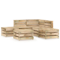 Thumbnail for 6-tlg. Garten-Lounge-Set Grün Imprägniertes Kiefernholz