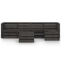 Thumbnail for 6-tlg. Garten-Lounge-Set Grau Imprägniertes Kiefernholz