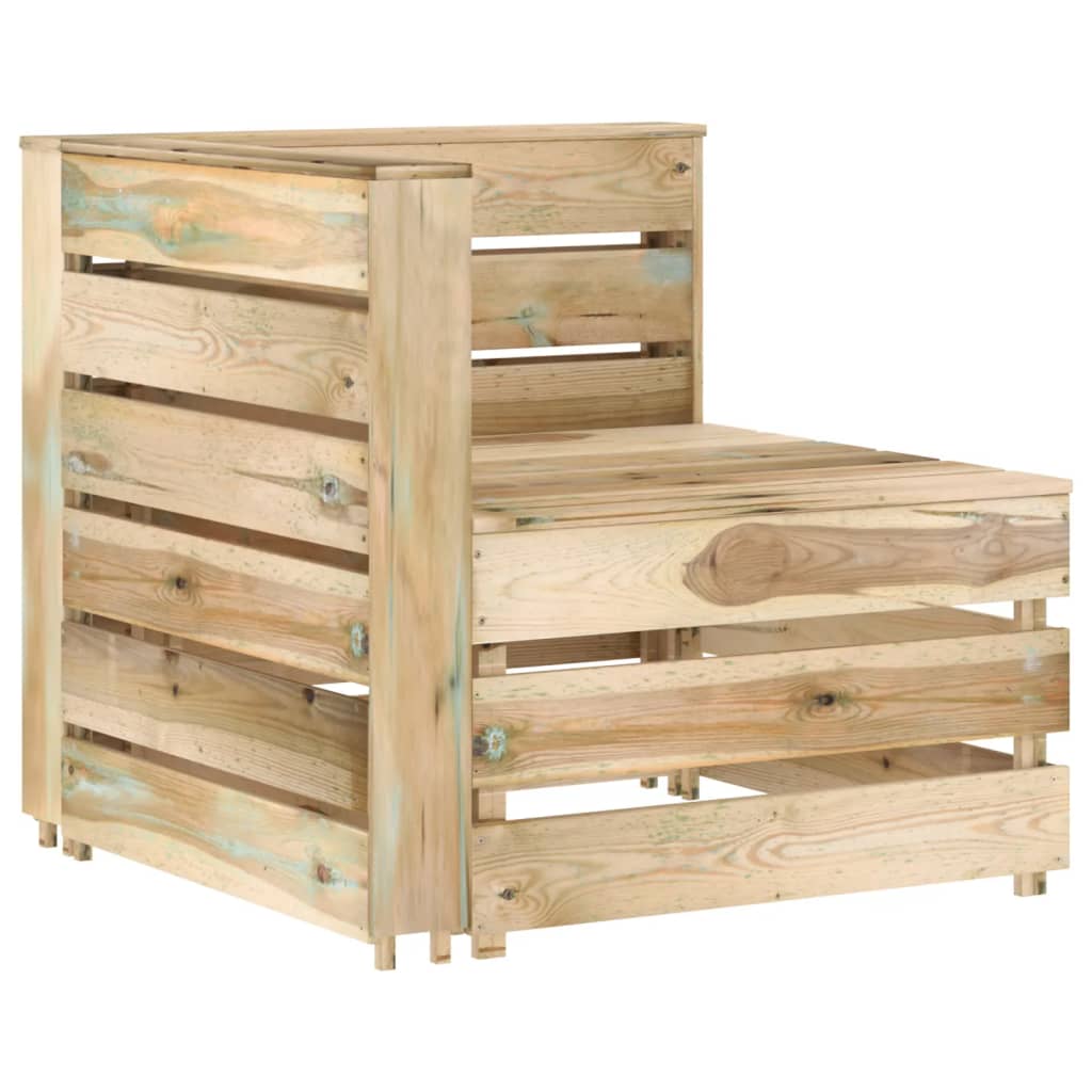 7-tlg. Garten-Lounge-Set Grün Imprägniertes Kiefernholz