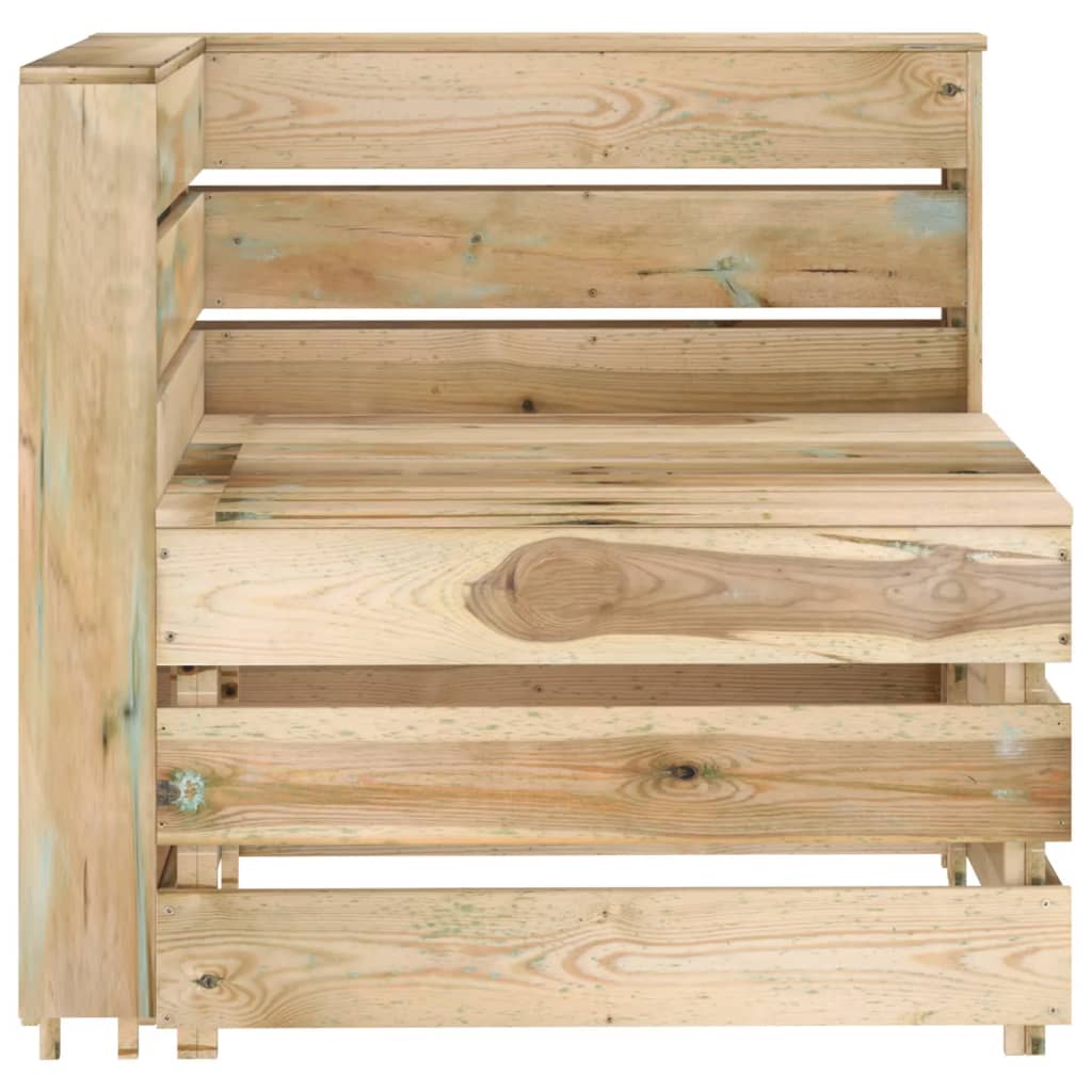 7-tlg. Garten-Lounge-Set Grün Imprägniertes Kiefernholz