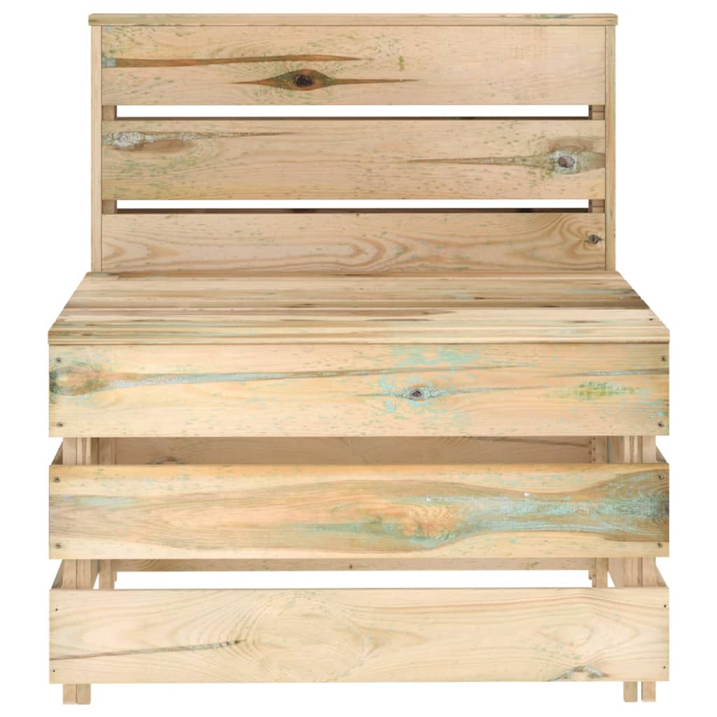 7-tlg. Garten-Lounge-Set Grün Imprägniertes Kiefernholz