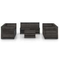 Thumbnail for 9-tlg. Garten-Lounge-Set Grau Imprägniertes Kiefernholz