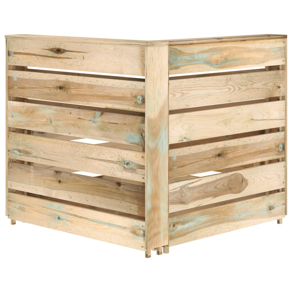 6-tlg. Garten-Lounge-Set Grün Imprägniertes Kiefernholz