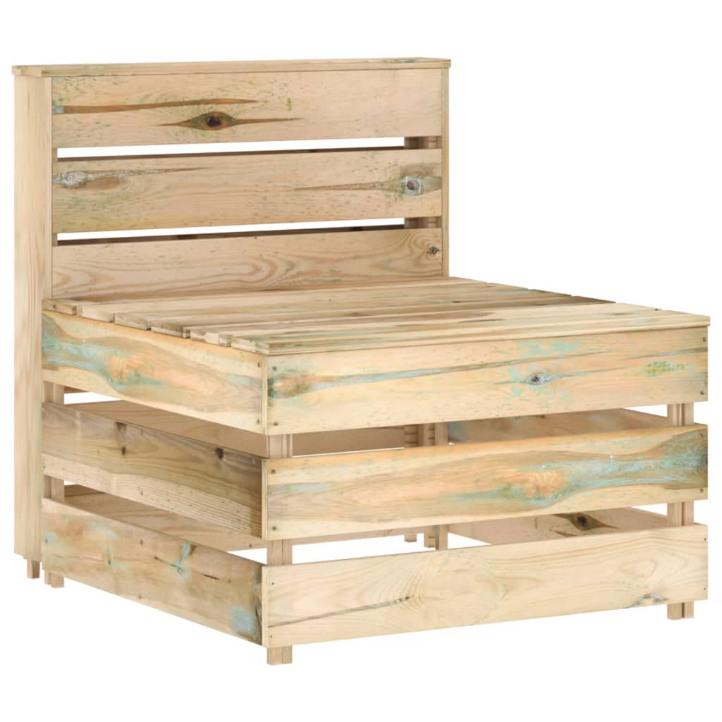 7-tlg. Garten-Lounge-Set Grün Imprägniertes Kiefernholz