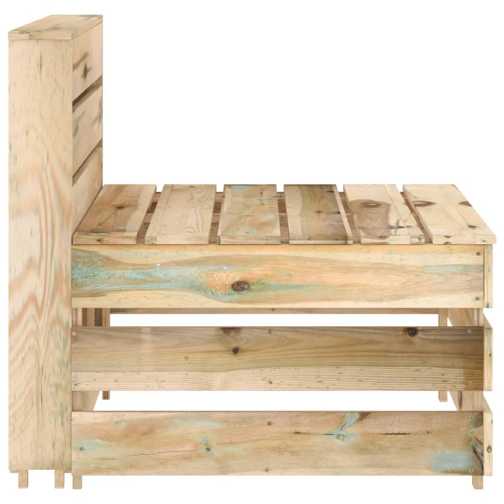 7-tlg. Garten-Lounge-Set Grün Imprägniertes Kiefernholz