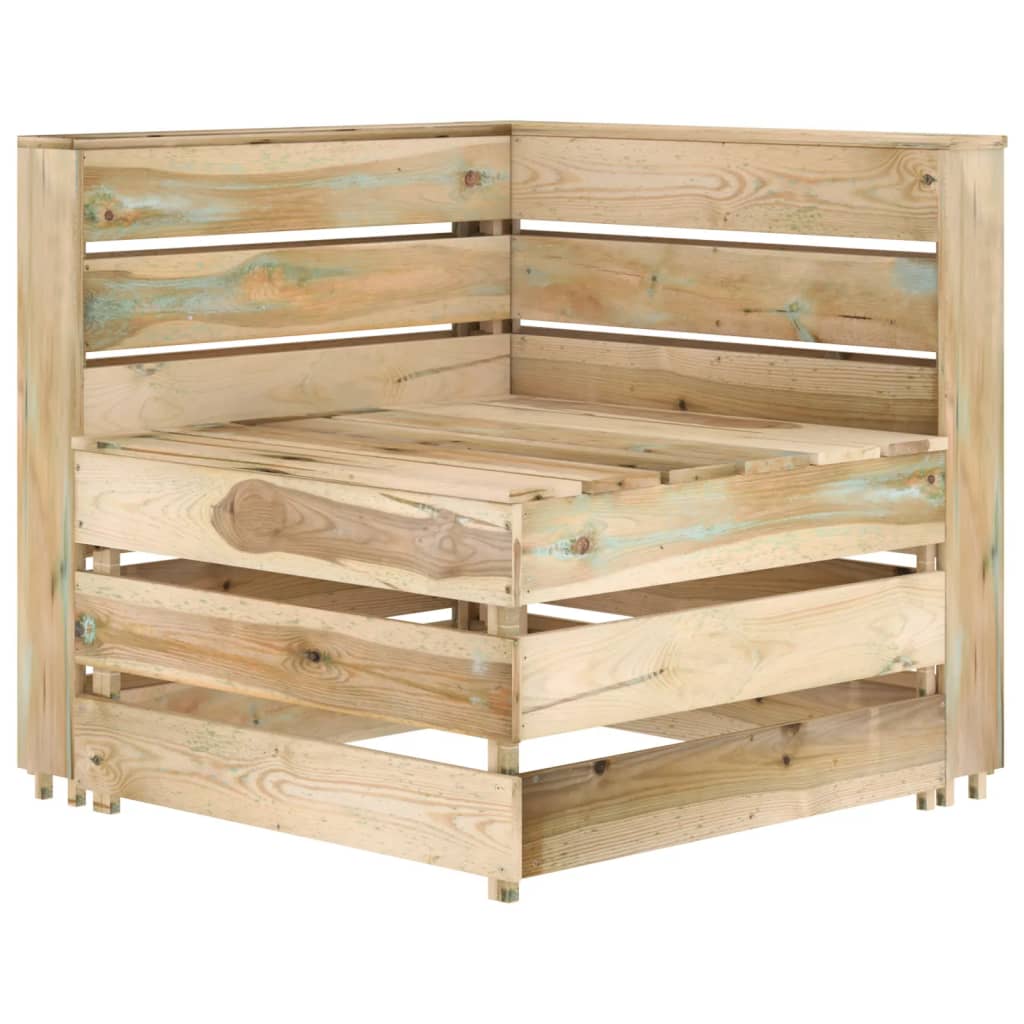 12-tlg. Garten-Lounge-Set Grün Imprägniertes Kiefernholz