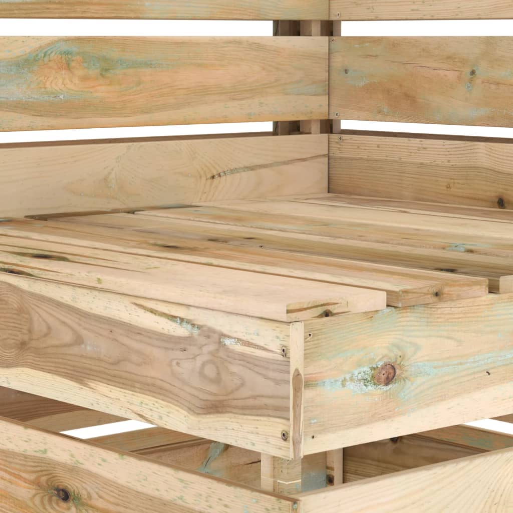12-tlg. Garten-Lounge-Set Grün Imprägniertes Kiefernholz