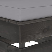 Thumbnail for Modulares Mittelsofa mit Kissen Grau Imprägniertes Holz