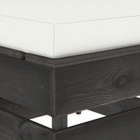 Thumbnail for Modulare Ottomane mit Kissen Grau Imprägniertes Holz