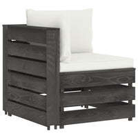 Thumbnail for 2-Sitzer-Gartensofa mit Kissen Grau Imprägniertes Holz