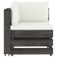 Thumbnail for 2-Sitzer-Gartensofa mit Kissen Grau Imprägniertes Holz