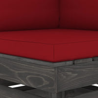 Thumbnail for 2-Sitzer-Gartensofa mit Kissen Grau Imprägniertes Holz