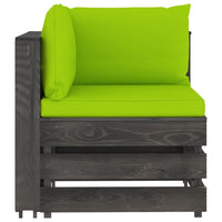 Thumbnail for 2-Sitzer-Gartensofa mit Kissen Grau Imprägniertes Holz