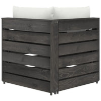 Thumbnail for 3-Sitzer-Gartensofa mit Kissen Grau Imprägniertes Holz