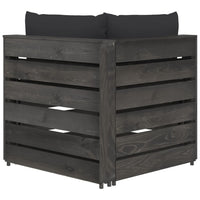 Thumbnail for 3-Sitzer-Gartensofa mit Kissen Grau Imprägniertes Holz