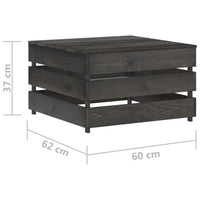 Thumbnail for 4-tlg. Garten-Lounge-Set mit Kissen Grau Imprägniertes Holz