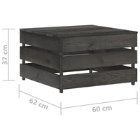 Thumbnail for 6-tlg. Garten-Lounge-Set mit Kissen Grau Imprägniertes Holz