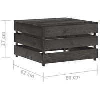 Thumbnail for 6-tlg. Garten-Lounge-Set mit Kissen Grau Imprägniertes Holz