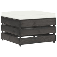 Thumbnail for 8-tlg. Garten-Lounge-Set mit Kissen Grau Imprägniertes Holz