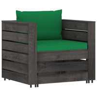 Thumbnail for 8-tlg. Garten-Lounge-Set mit Kissen Grau Imprägniertes Holz