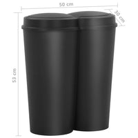 Thumbnail for Duo Mülleimer Schwarz 50 L