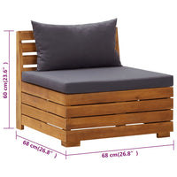 Thumbnail for 2-Sitzer-Gartensofa mit Kissen Massivholz Akazie