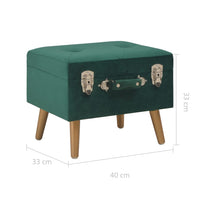 Thumbnail for Hocker mit Stauraum 40 cm Grün Samt