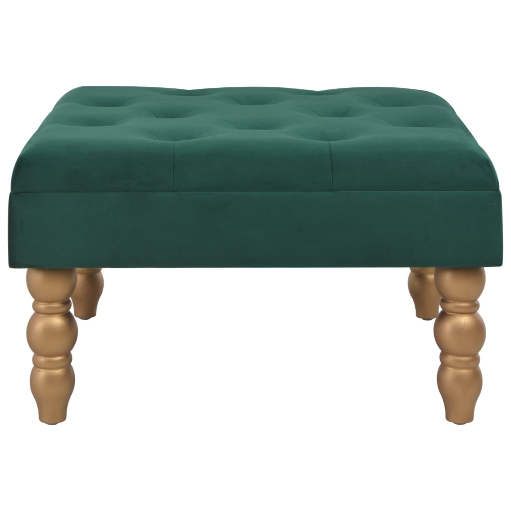 Hocker Dunkelgrün 60x60x36 cm Samt