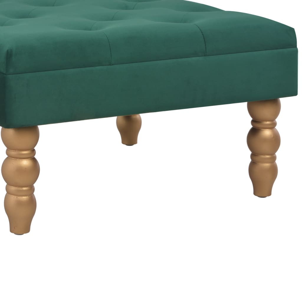 Hocker Dunkelgrün 60x60x36 cm Samt