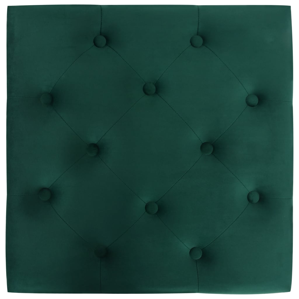 Hocker Dunkelgrün 60x60x36 cm Samt