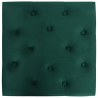 Thumbnail for Hocker Dunkelgrün 60x60x36 cm Samt