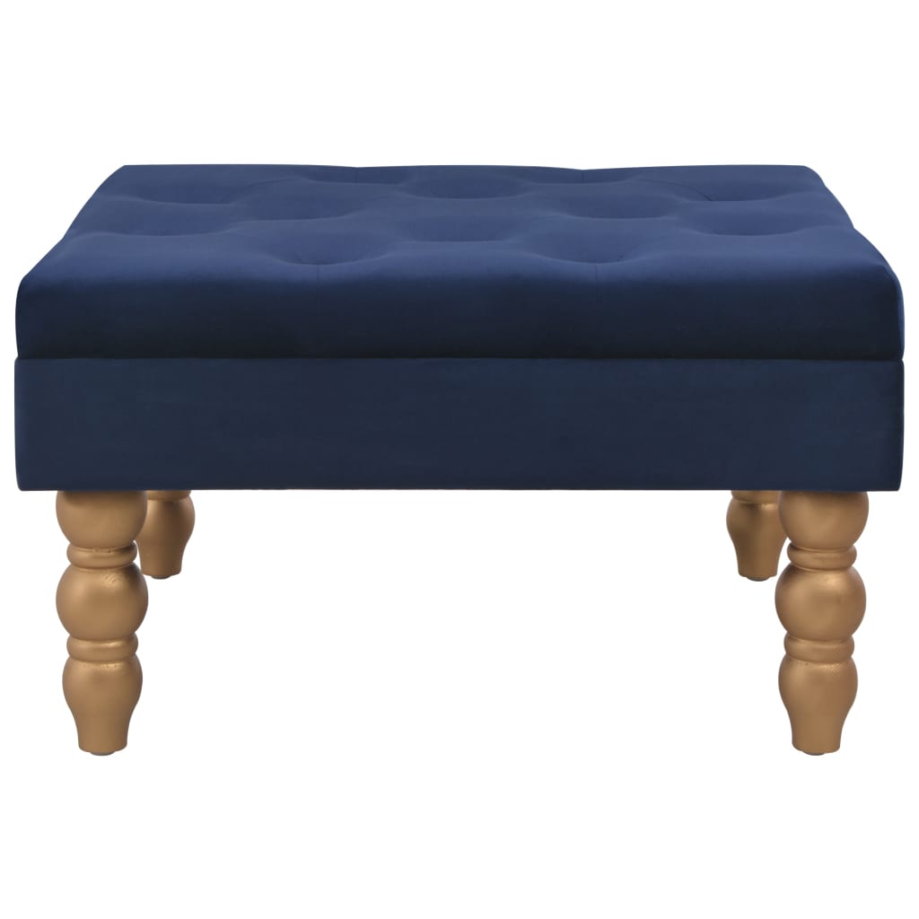 Hocker Marineblau 60x60x36 cm Samt