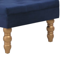 Thumbnail for Hocker Marineblau 60x60x36 cm Samt
