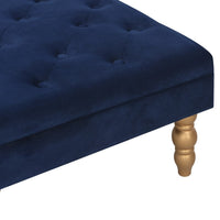 Thumbnail for Hocker Marineblau 60x60x36 cm Samt