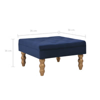 Thumbnail for Hocker Marineblau 60x60x36 cm Samt