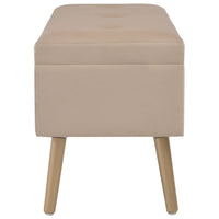 Thumbnail for Bank mit Stauraum 80 cm Beige Samt